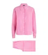 Polo Ralph Lauren Cotton Stripe Pyjama Set In Pink