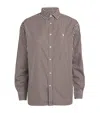 Polo Ralph Lauren Striped Cotton Poplin Blouse With Pointed Collar And Iconic Logo In Multi