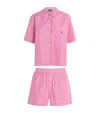 Polo Ralph Lauren Cotton Stripe Short Pyjama Set In Pink