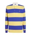 Polo Ralph Lauren The Iconic Rugby Shirt Man Polo Shirt Bright Blue Size L Cotton In Yellow