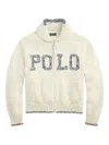 Polo Ralph Lauren Logo Cotton Zip-up Sweater