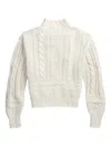 Polo Ralph Lauren Aran-knit Cotton Mockneck Sweater