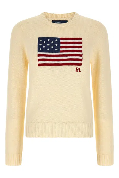 Polo Ralph Lauren Cotton Sweater In Nude