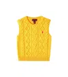 Polo Ralph Lauren Aran-knit Cotton Sweater Vest In Yellow