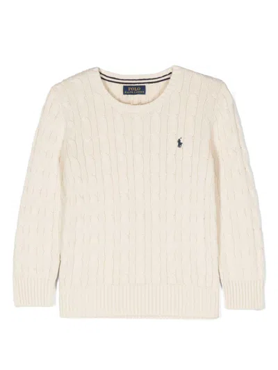 POLO RALPH LAUREN COTTON SWEATER WITH LOGO POLO RALPH LAUREN