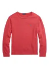 Polo Ralph Lauren Red Cotton Sweatshirt With Exclusive Embroidered Logo In Red