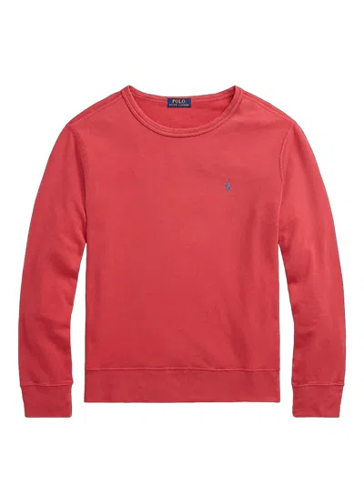 Polo Ralph Lauren Cotton Sweater With Logo In Red
