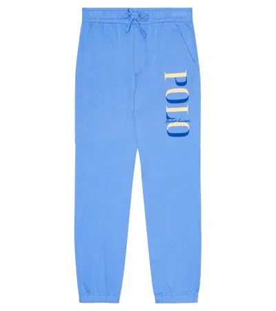 Polo Ralph Lauren Kids' Cotton Sweatpants In Harbor Island Blue