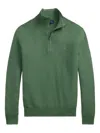Polo Ralph Lauren Logo-embroidered Honeycomb-knit Cotton Half-zip Sweater