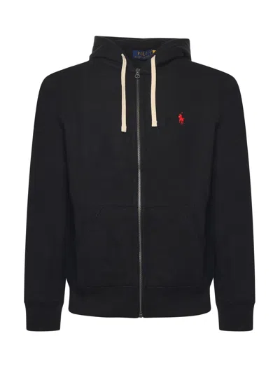 Polo Ralph Lauren Cotton Sweatshirt In Black