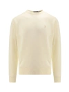 Polo Ralph Lauren Logo-embroidered Cotton-blend Sweatshirt In Natural