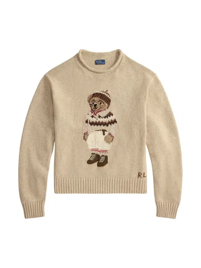 Polo Ralph Lauren Cotton Sweatshirt With Logo In Brown