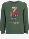 Polo Ralph Lauren Kids Long Sleeve Fleece Sweat In Green