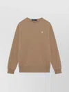 Polo Ralph Lauren Cotton Sweatshirt With Ribbed Cuffs And Hem In Brown
