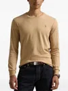 Polo Ralph Lauren Classic Fit Soft Cotton Crewneck T-shirt In Classic Camel Heather