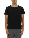 Polo Ralph Lauren Logo Embroidery T-shirt In Black
