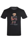 Polo Ralph Lauren Mens Fa25 Black Holiday Bear Bear-print Short-sleeve Cotton T-shirt In Black
