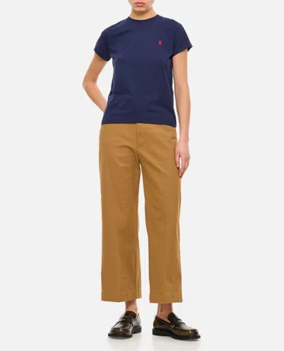 Polo Ralph Lauren Cotton T-shirt In Blu