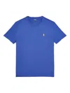 Polo Ralph Lauren Custom Slim Fit Jersey Crewneck T-shirt Man T-shirt Blue Size Xxl Cotton In Blue