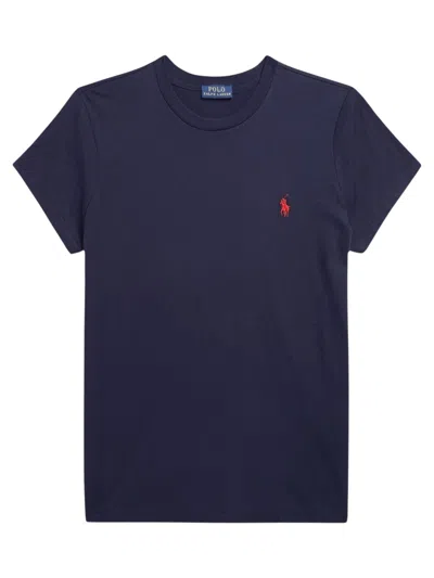 Polo Ralph Lauren Short-sleeve Logo Detail T-shirt In Blue