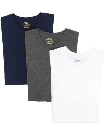 Polo Ralph Lauren Cotton T-shirt (pack Of Three) In Grey