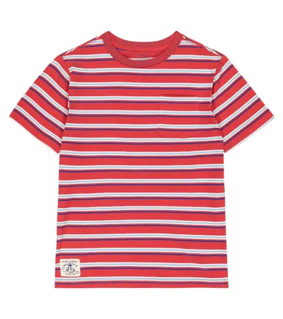 Polo Ralph Lauren Kids' Cotton T-shirt In Starboard Red Multi