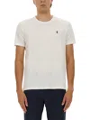 Polo Ralph Lauren Man's White Cotton T-shirt With Logo In White