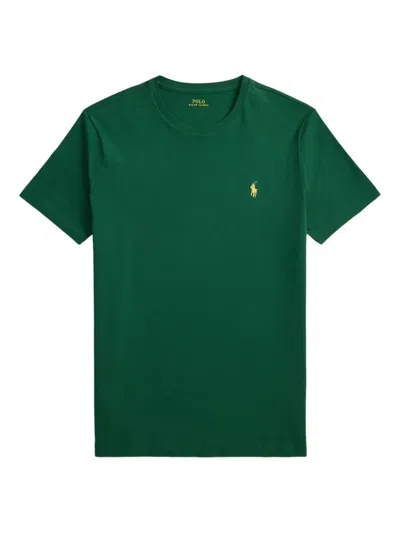 Polo Ralph Lauren Cotton T-shirt With Embroidered Logo In Green