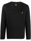 Polo Ralph Lauren Logo-embroidered T-shirt In Black