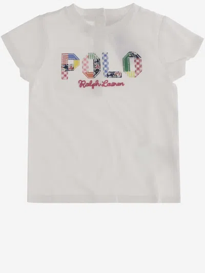 Polo Ralph Lauren Babies' Cotton T-shirt With Logo In White