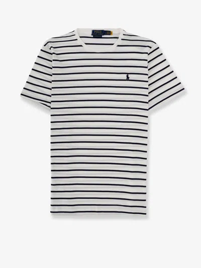 Polo Ralph Lauren Cotton T-shirt With Striped Pattern In White