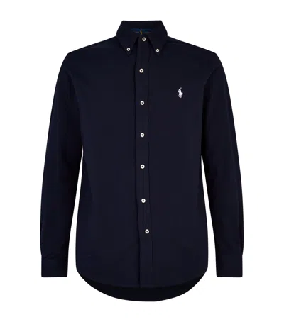 Polo Ralph Lauren Cotton Textured Shirt In Navy