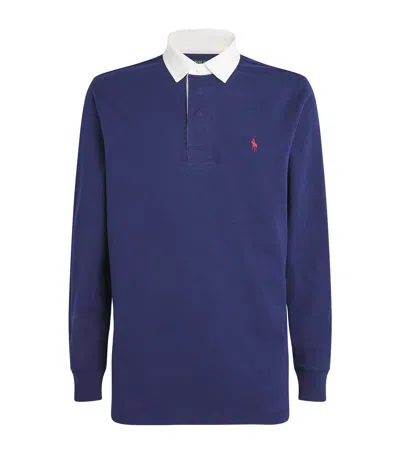 Polo Ralph Lauren Cotton The Iconic Rugby Shirt In Blue