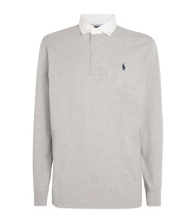 Polo Ralph Lauren Cotton The Iconic Rugby Shirt In Gray