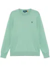 Polo Ralph Lauren Crew Neck Cotton Sweater In Green