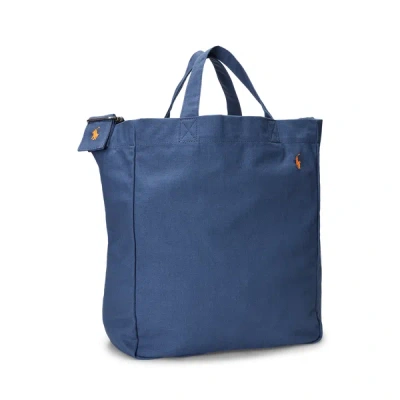 Polo Ralph Lauren Cotton Tote Bag In Blue