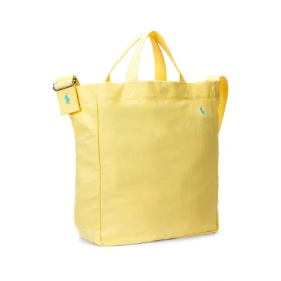 Polo Ralph Lauren Cotton Tote Bag In Yellow