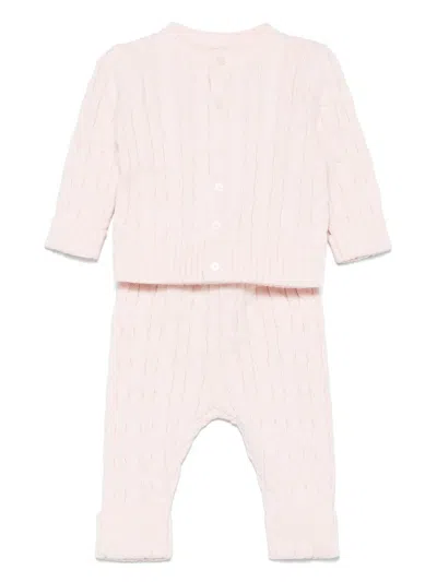 Polo Ralph Lauren Babies' Cotton Trouser Set In Pink