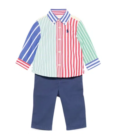 Polo Ralph Lauren Cotton Trouser Set In Blue