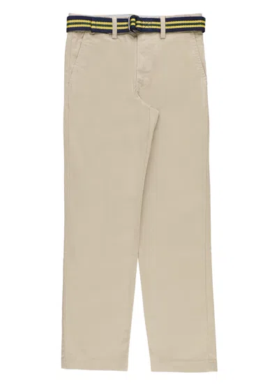 Polo Ralph Lauren Kids' Cotton Trousers In Beige