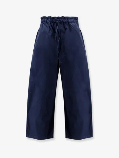 Polo Ralph Lauren Cotton Trousers In Blue