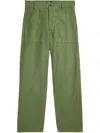 Polo Ralph Lauren Womens New Olive Ricky Straight-leg High-rise Denim Trousers In Green