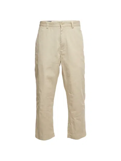 Pre-owned Polo Ralph Lauren Cotton Trousers In Neutral