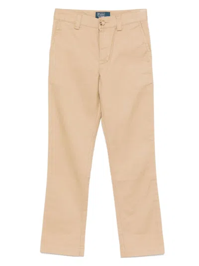 Polo Ralph Lauren Kids' Cotton Trousers In Neutrals