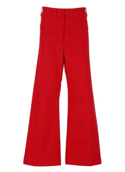 Polo Ralph Lauren Cotton Trousers In Red