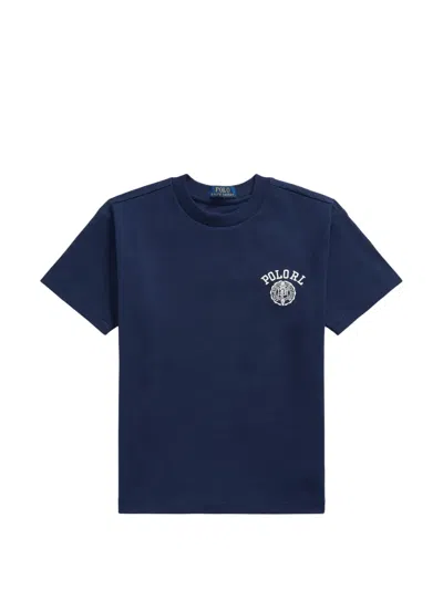 Polo Ralph Lauren Kids' Cotton T-shirt In Blue