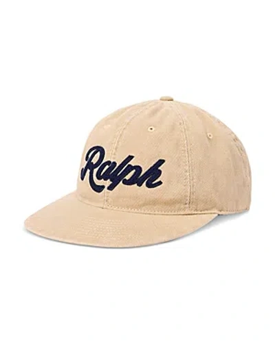 Polo Ralph Lauren Cotton Twill Appliqued Ball Cap In Neutral