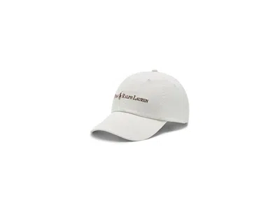 Polo Ralph Lauren Cotton Twill Ball Men's Cap Traditional Hats Stone Pebble In White