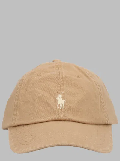 Polo Ralph Lauren Cotton Twill Baseball Cap In Beige