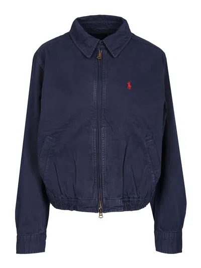 Polo Ralph Lauren Cotton Twill Bomber Jacket Casual Jackets Blue